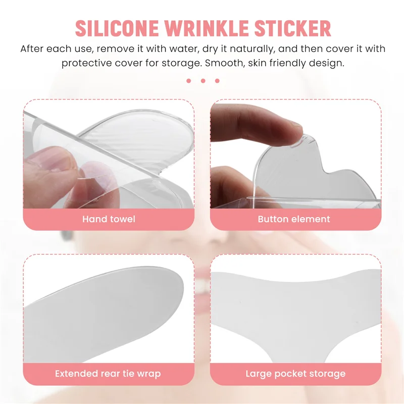 ABXH 11 قطعة قابلة لإعادة الاستخدام سيليكون إزالة التجاعيد ملصق الوجه الجبين الرقبة العين ملصق الوسادة مكافحة الشيخوخة الجلد رفع الرعاية التصحيح