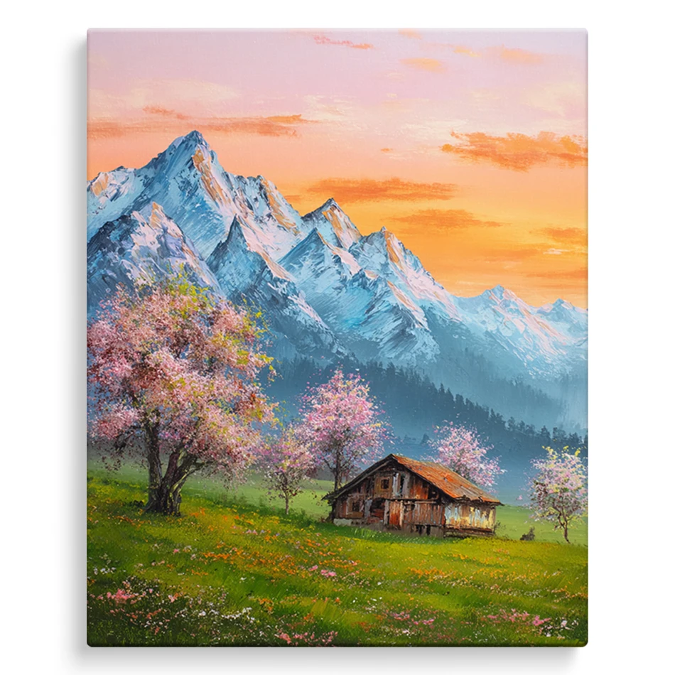 

SDOYUNO Painting By Numbers Oil Art Lawn wooden house scenery Diy Crafts Handmade Paint Kit Drawing On Canvas Home Decoration