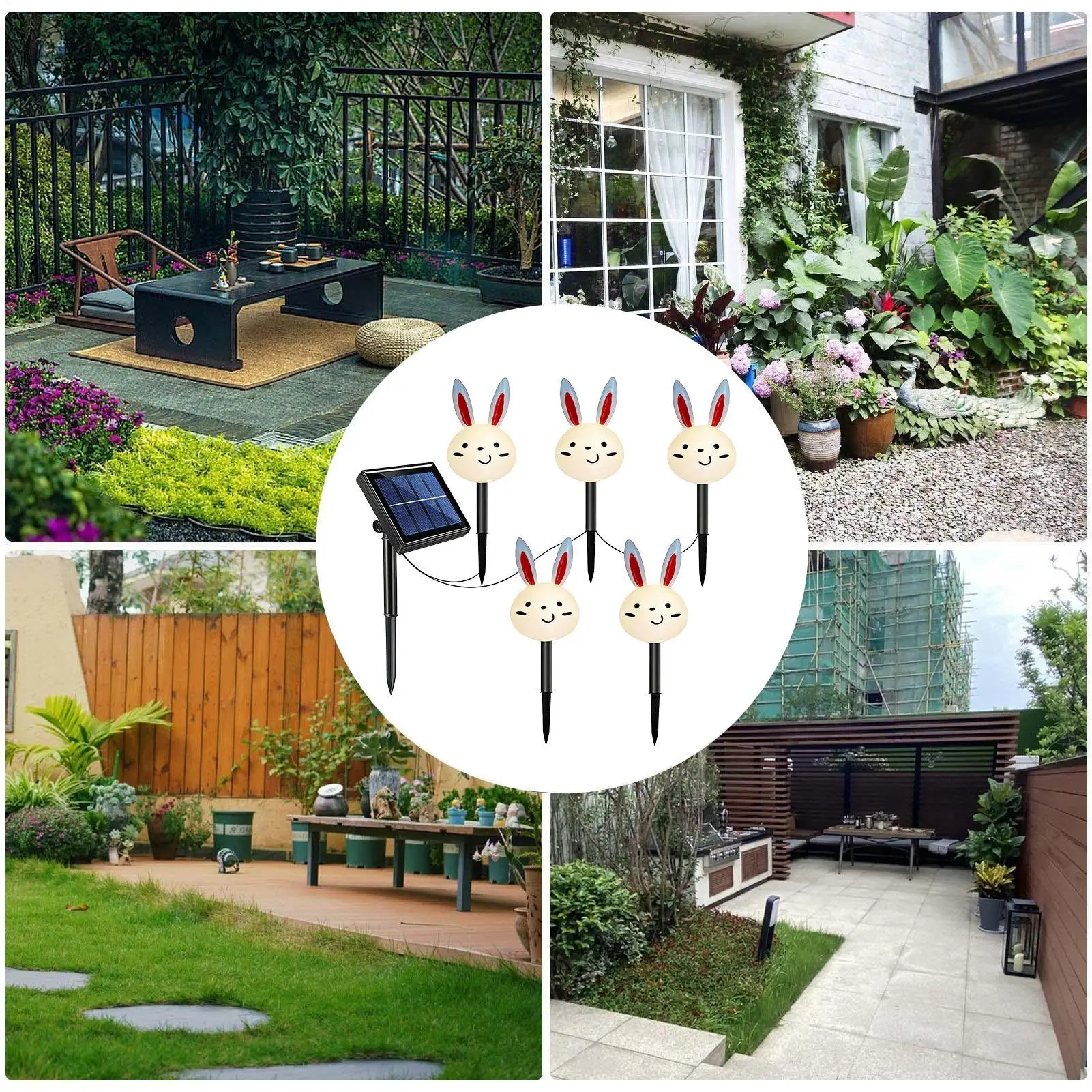 ソーラーイースターライト屋外装飾イースターバニーキャロットパスウェイ防水照明ソーラー景観ライト庭用