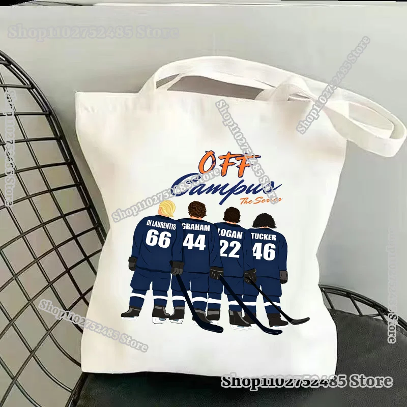 Off Campus TV Season 1 Polyester-Canvas-Tasche, modische Handtasche, Einkaufstasche mit großem Fassungsvermögen, tragbare Handtasche, 27 x 31 cm