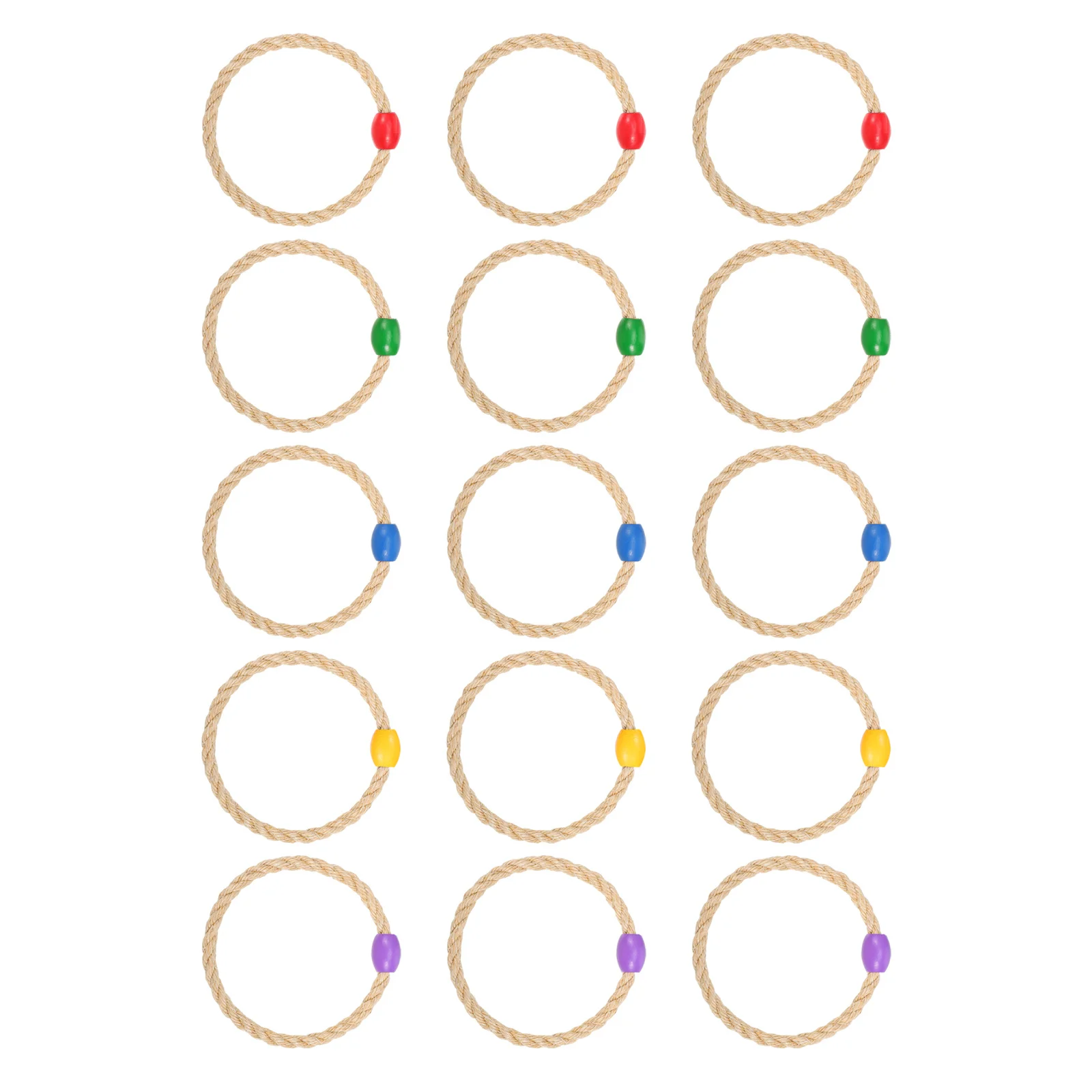 

15Pcs Ring Toss Sisal Rope Replacement Outdoor Toss Game Birthday Party Family Gathering Agility Practice Fun