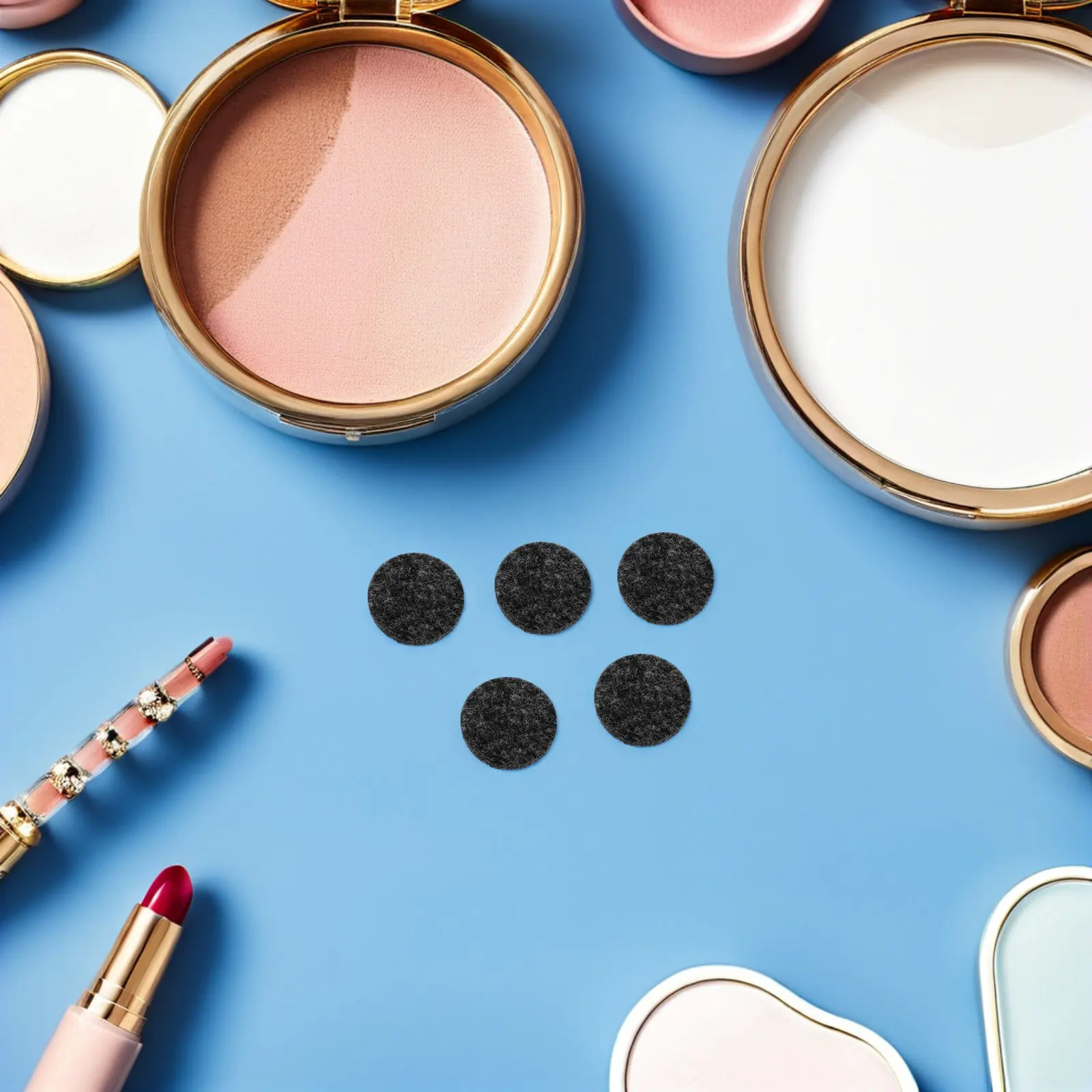 200Pcs Essential Oil Pads Round Refill Cotton Diffuser Pad Replacement for Essential Oil Necklace Car Vent Locket Bracelet