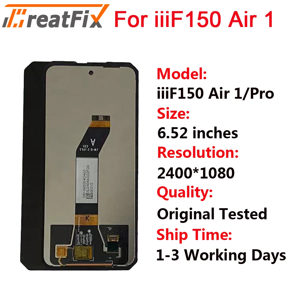 For IIIF150 Air1 Pro LCD Display Screen Touch Glass Digitizer Replacement For Oukitel IIIF150 Air 1 Pro LCD Sensor