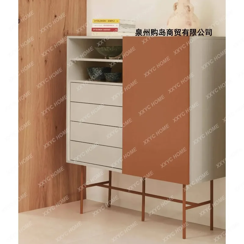 XXLight Luxury Minimalist Paint Side Cabinet Drawer Storage Cabinet Modern Locker