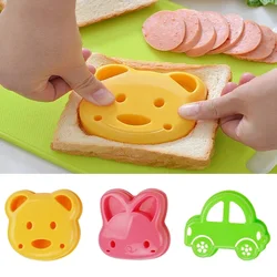 Sandwich Mould Bear Mini Cartoon Cute Bear Rabbit Car Sandwich Sealer Kids Bento Lunch Mold Cookie Cutter Baking Pastry Tools