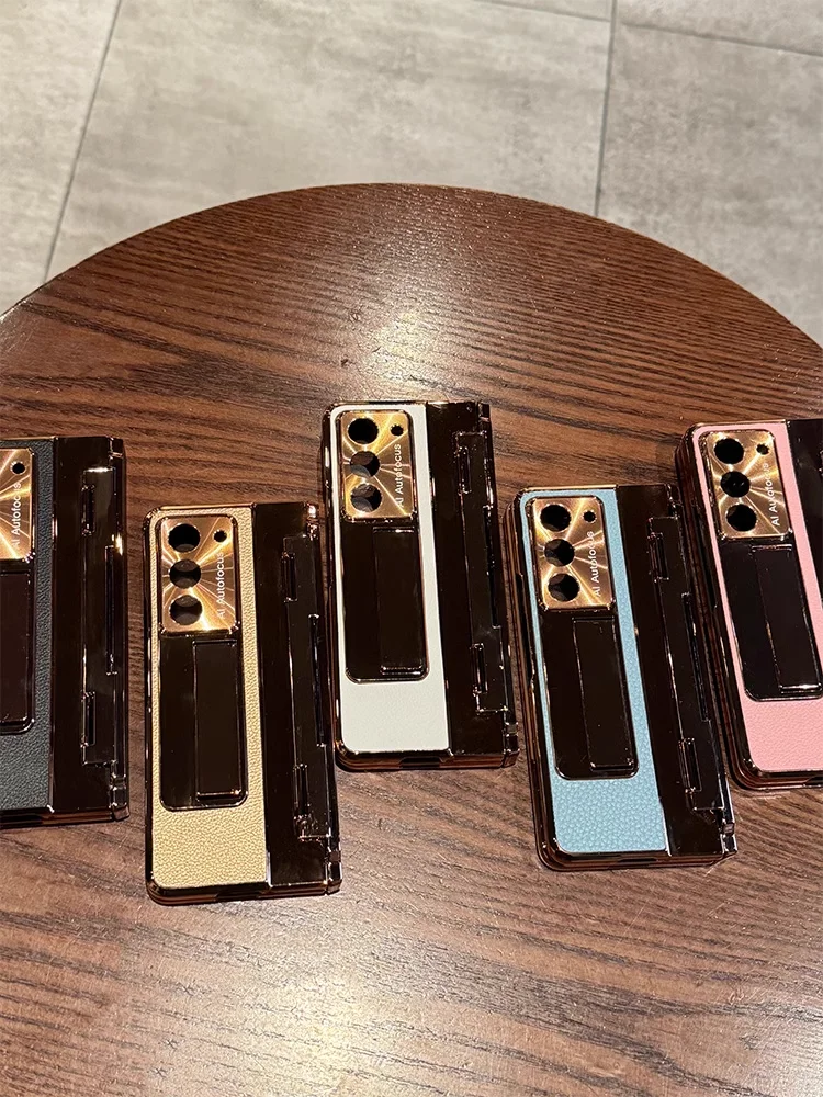 Jednoczęściowa folia ochronna na szkło z zawiasami do Z Fold 8, skórzana podstawka z powłoką galwaniczną, etui ochronne do Samsung Galaxy Z Fold7 4 5 6 — zdjęcie produktu 6