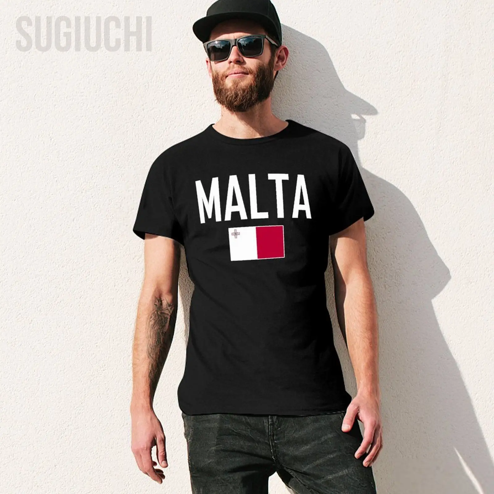 Unisex Men Tshirt MALTA Flag And Font Tees T-Shirt O-neck T Shirts Women Boys 100% Cotton Clothing More Color