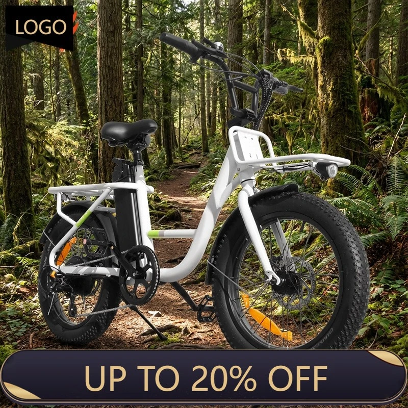 QQA Factory 7-speed electric freight bicycle 48V/500W rear wheel hub motor LCD panel adult electric delivery bicycle