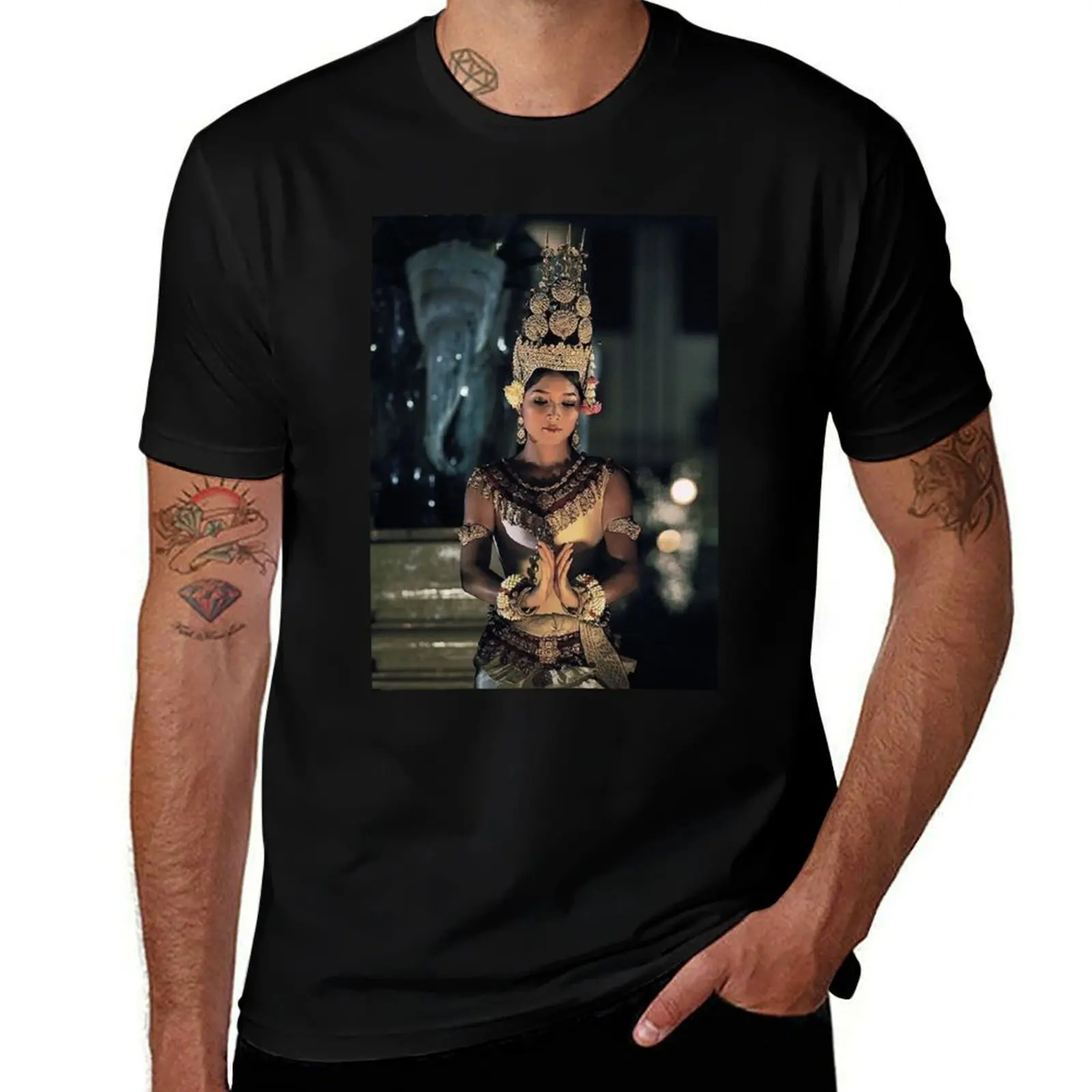 

Cambodian Dancer - Aspara Khmer - 01 T-Shirt anime t shirts for man T-Shirt