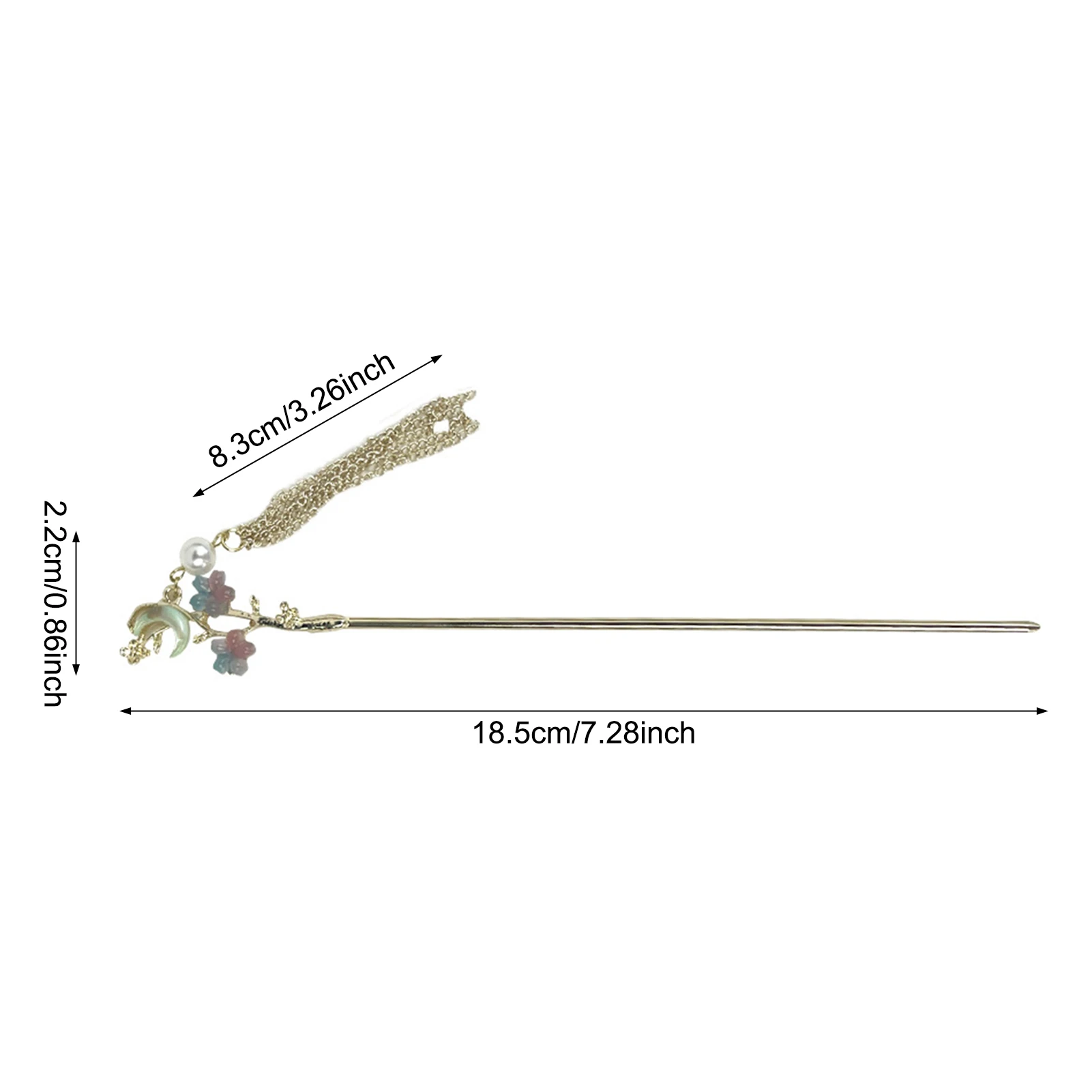 

Tassel Hairpin Womens Crystal Hair Clasp Flowers Shape Design Step Shake Hanfu Hair Stick With Tassel Headwear Hairpins Jewelry