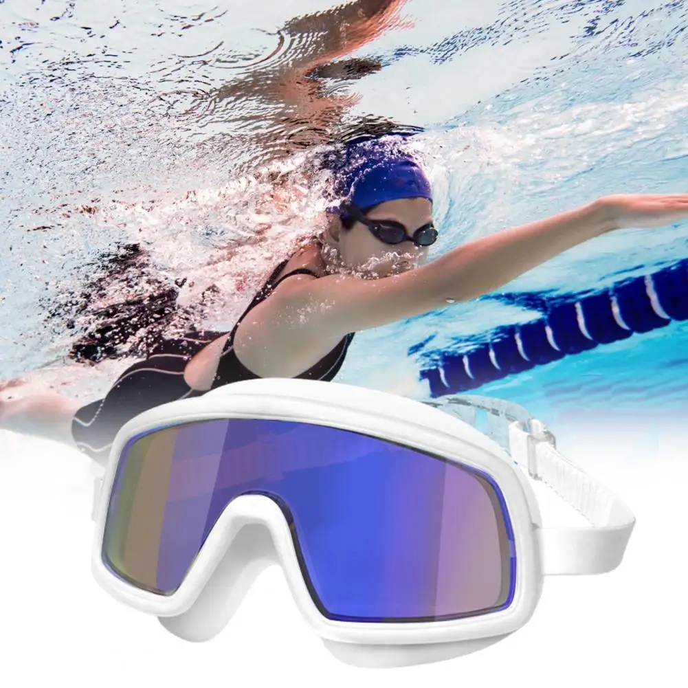 Wide Field View Swim Goggles Ultra wide Vision Adult Swim Goggles Uv Anti fog Coating No Leaking Comfortable Fit Swim