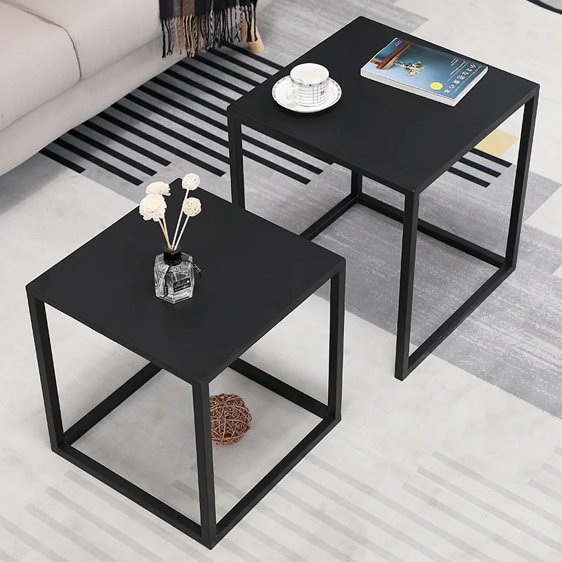 Simple wind wrought iron living room coffee table, small apartment fashion coffee table