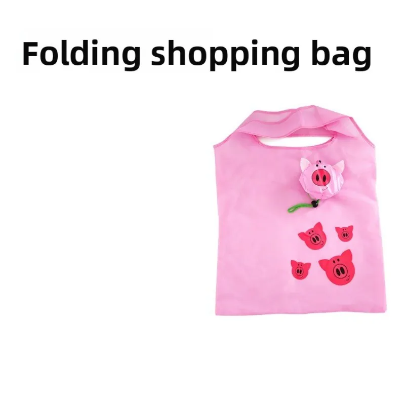 Eco Friendly Foldable Shopping Bag Cartoon Reusable Shoulder Bag Women's Portable Grocery Bags Storage Tote Bag Home Organizator