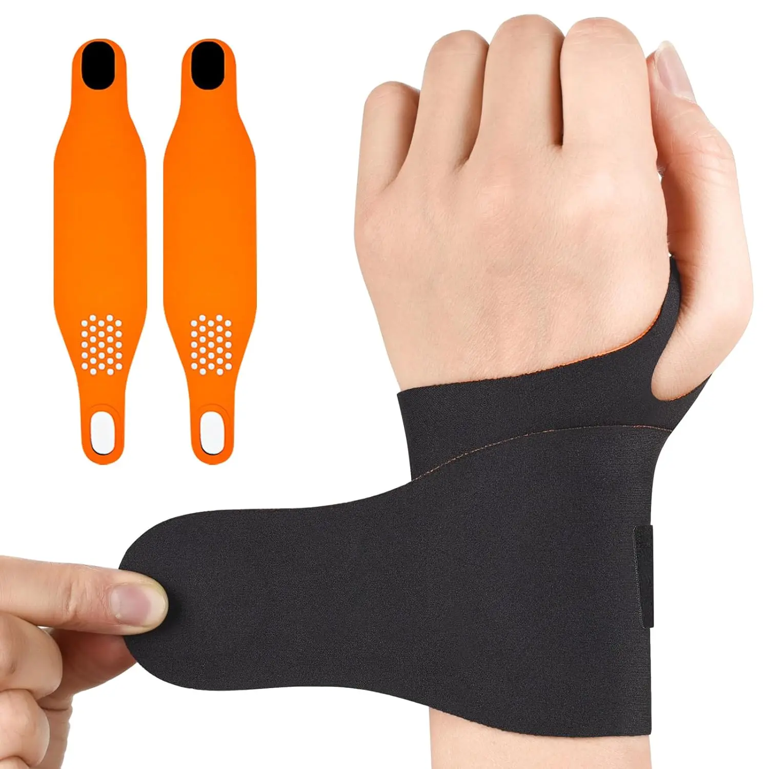 Attelle de poignet ulnaire pour main droite et gauche, bande de compression élastique ultra-fine pour déchirure du TFCC et blessures liées à une utilisation répétitive du poignet