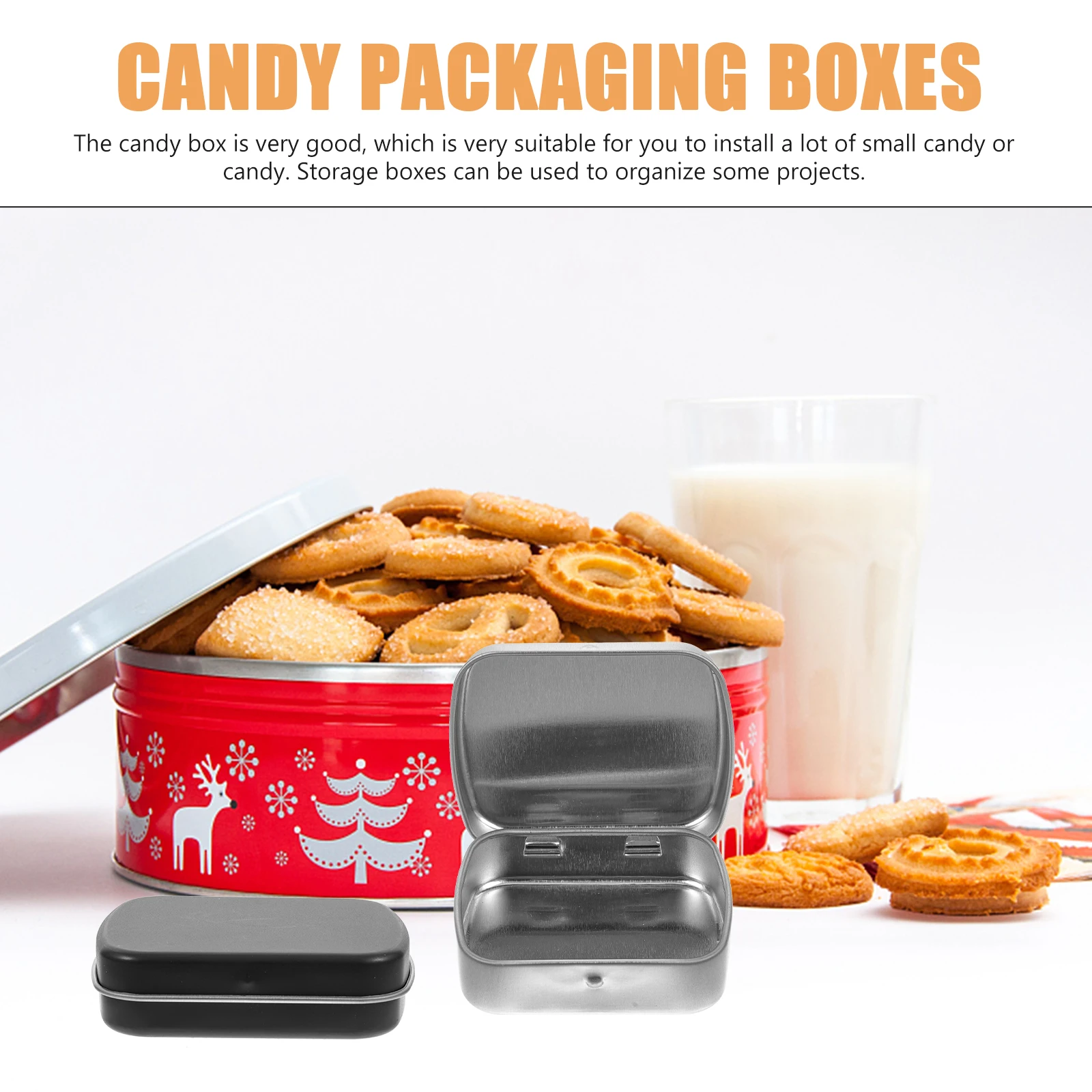

10Pcs Portable Mini Tin Box Small Jewelry Storage Case Candy Treat Boxes Party Favor Boxes for Travel Weddings