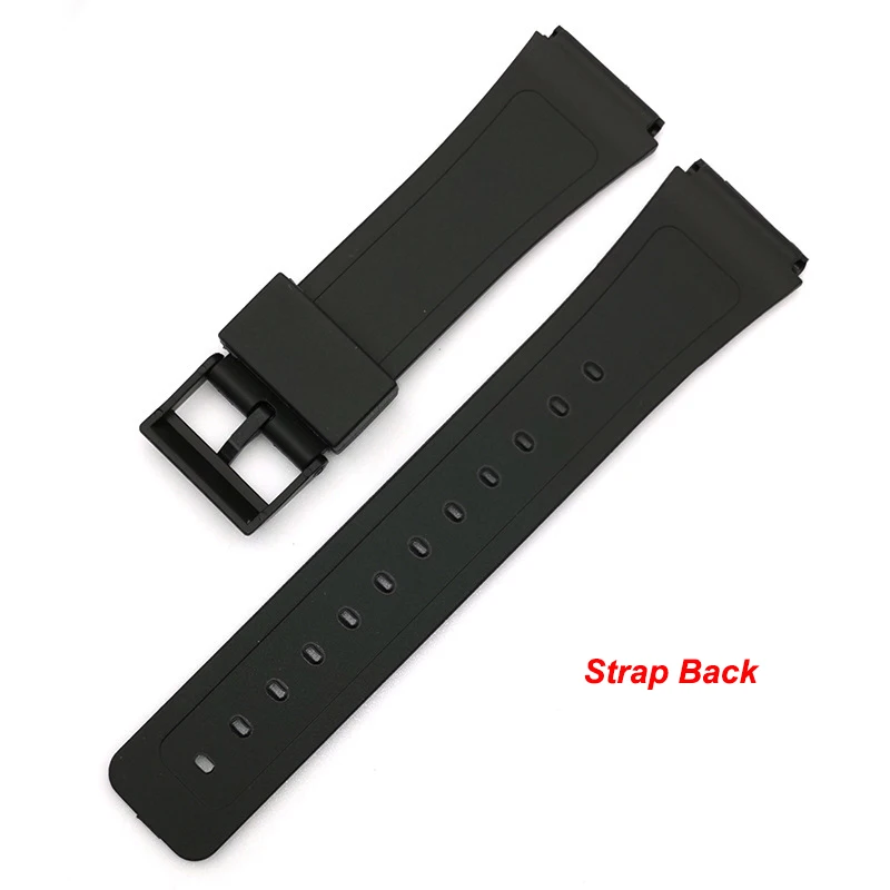 12 14 16 18 20 22mm Silicone Watch Strap for Casio W800H SGW400 F91W F84 F105/108 A158/168 AE1200/1300 Band PU Resin Bracelet