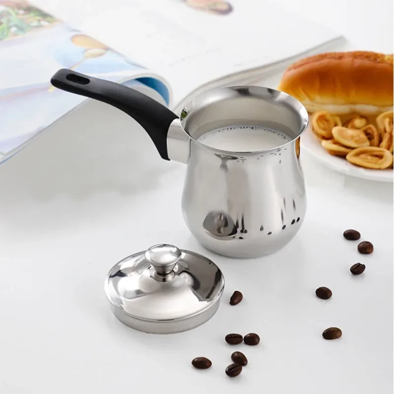 

Stainless Steel Coffee Cup Teapot 1080ml Coffee Moka Pot Long Handle Chocolate Butter Melting Jug Hand Brewed Turkish Coffee Pot