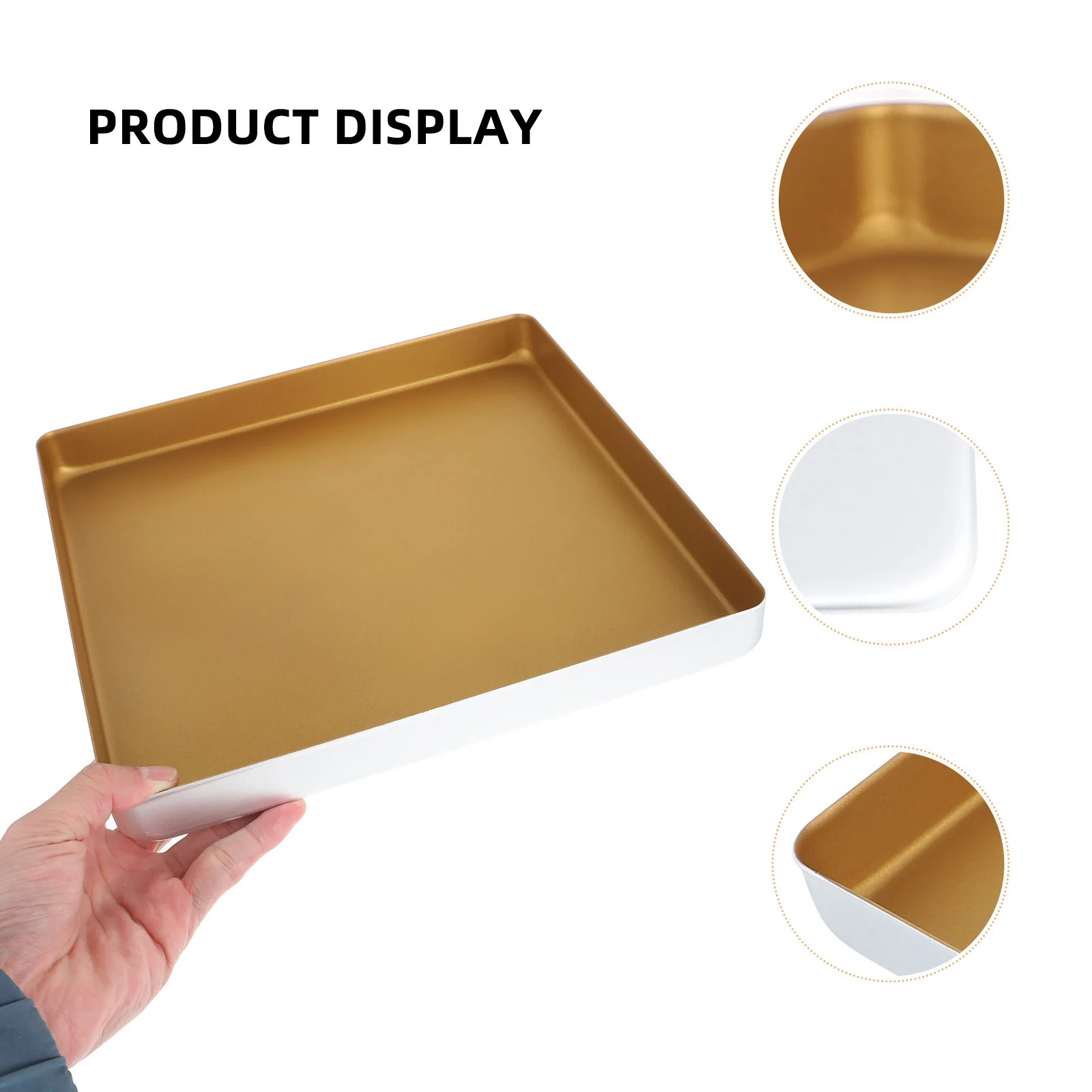 

Nonstick Pizza Pan Square Baking Tray Kitchen Cookware For Home Restaurant High Temperature Resistant Alloy Baking