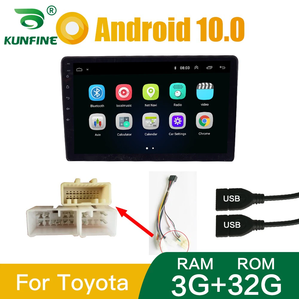 Universal 9 INCH/10 INCH Android 10.0 Octa Core 3GB RAM 32GB ROM Car radio Multimedia DVD Player Stereo Steering Wheel control