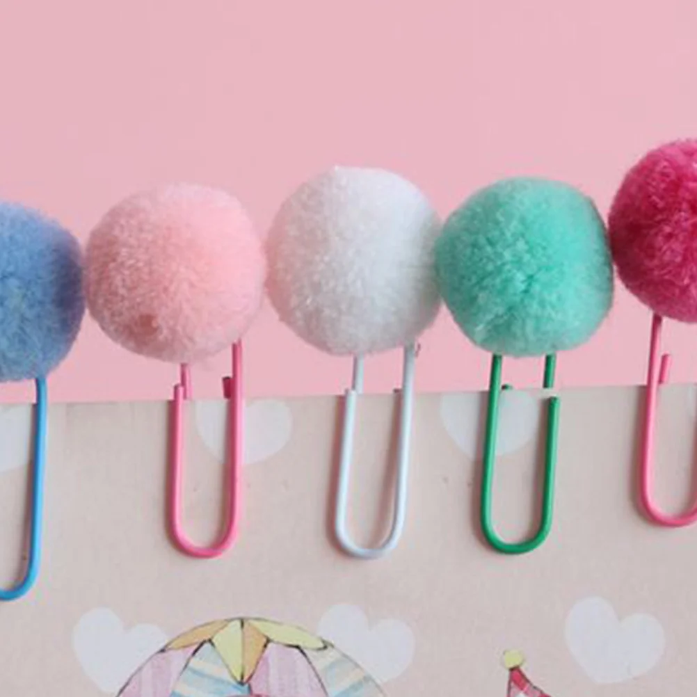 

24Pcs Ball Paper Clips Kawaii Bookmark Clip Memo Organizer Premium Material Strong Construction Photo Note