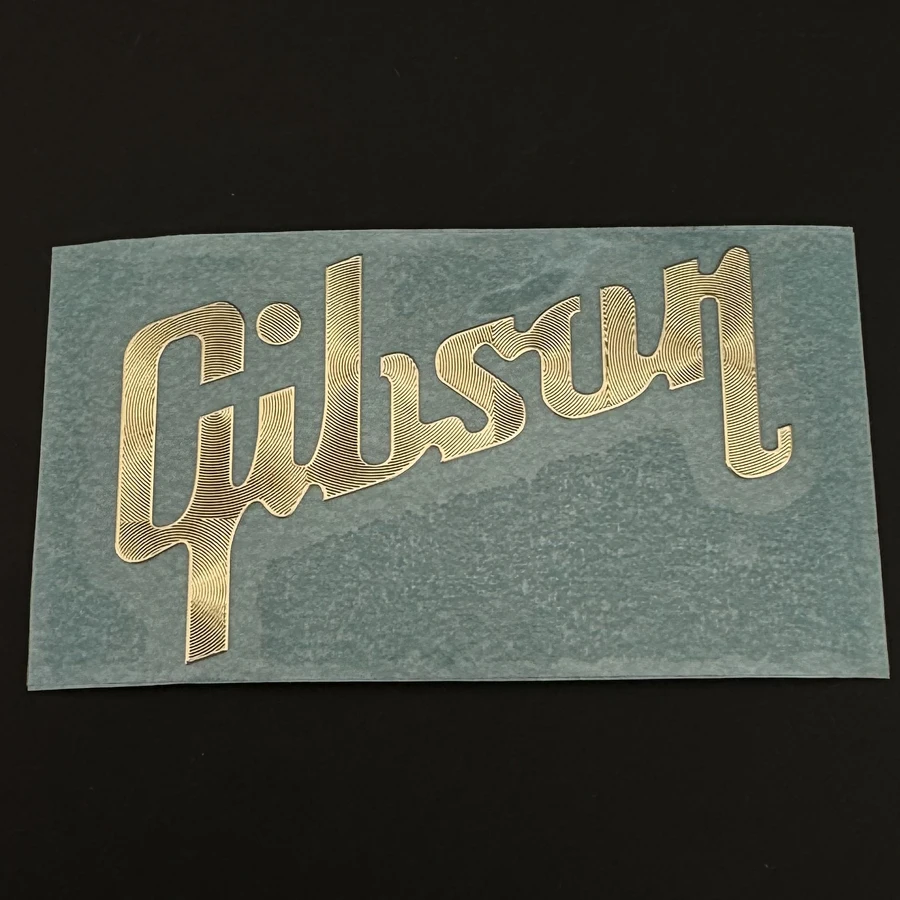

Selfadhesive 0.3 mm thick Custom Gold Metal Decal Sticker Guitar Peghead Logo for Gib Guitar
