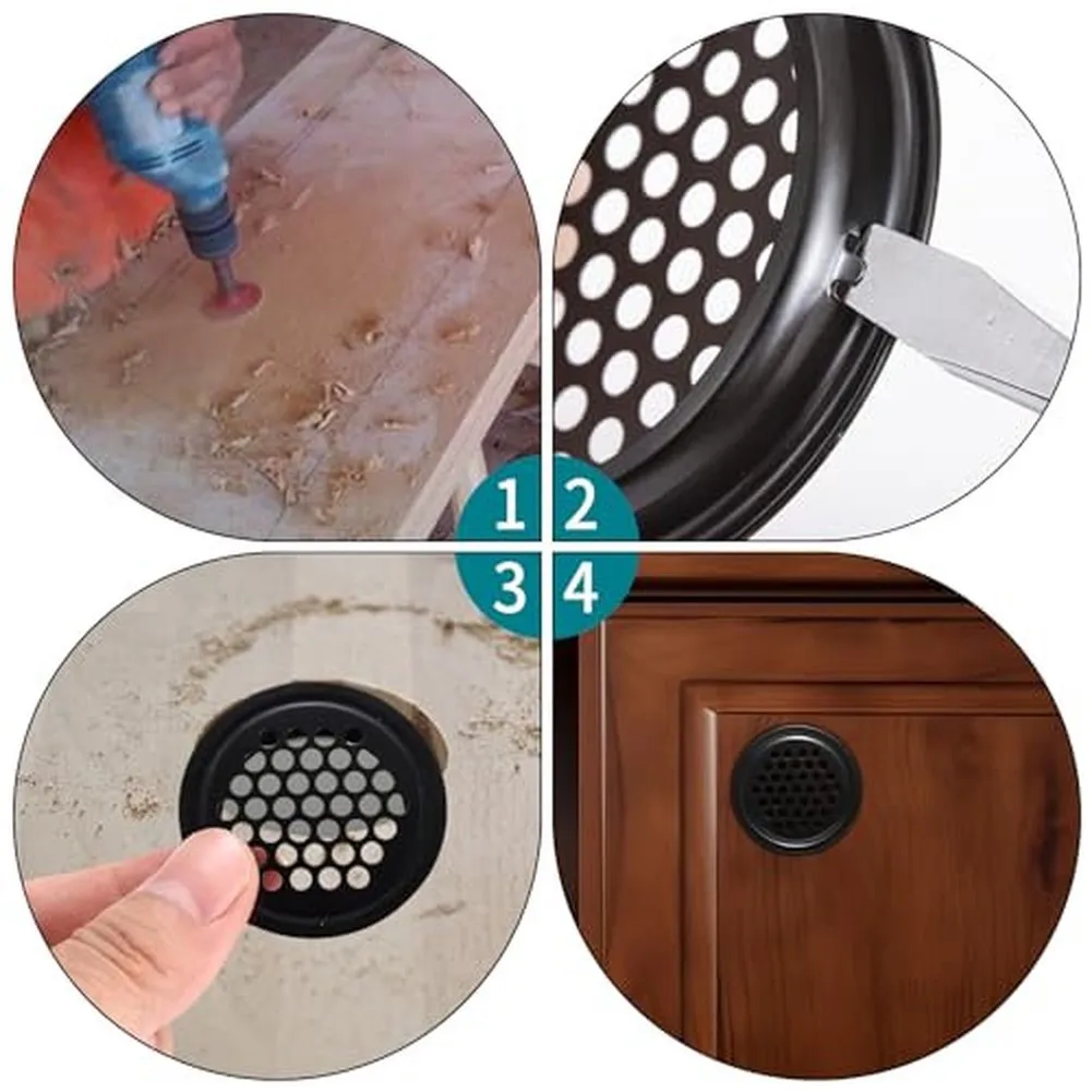 For Home Improvement Stainless Steel Vents Heat Dissipation Covers Multiuse Air Vents Cabinet Hardware Dust Blocking Mesh