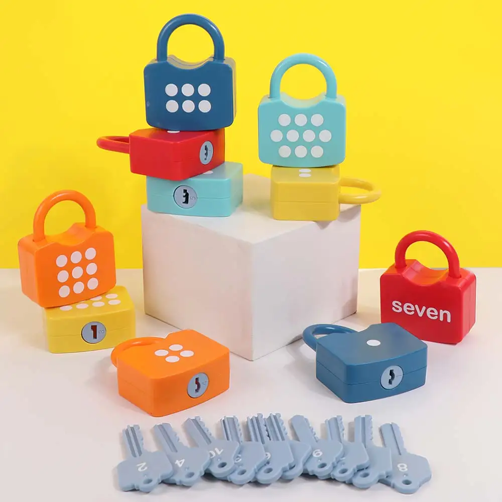 math-count-number-lock-key-unlock-key-word-cognition-early-educational-solve-the-maze-number-matching-learning-number