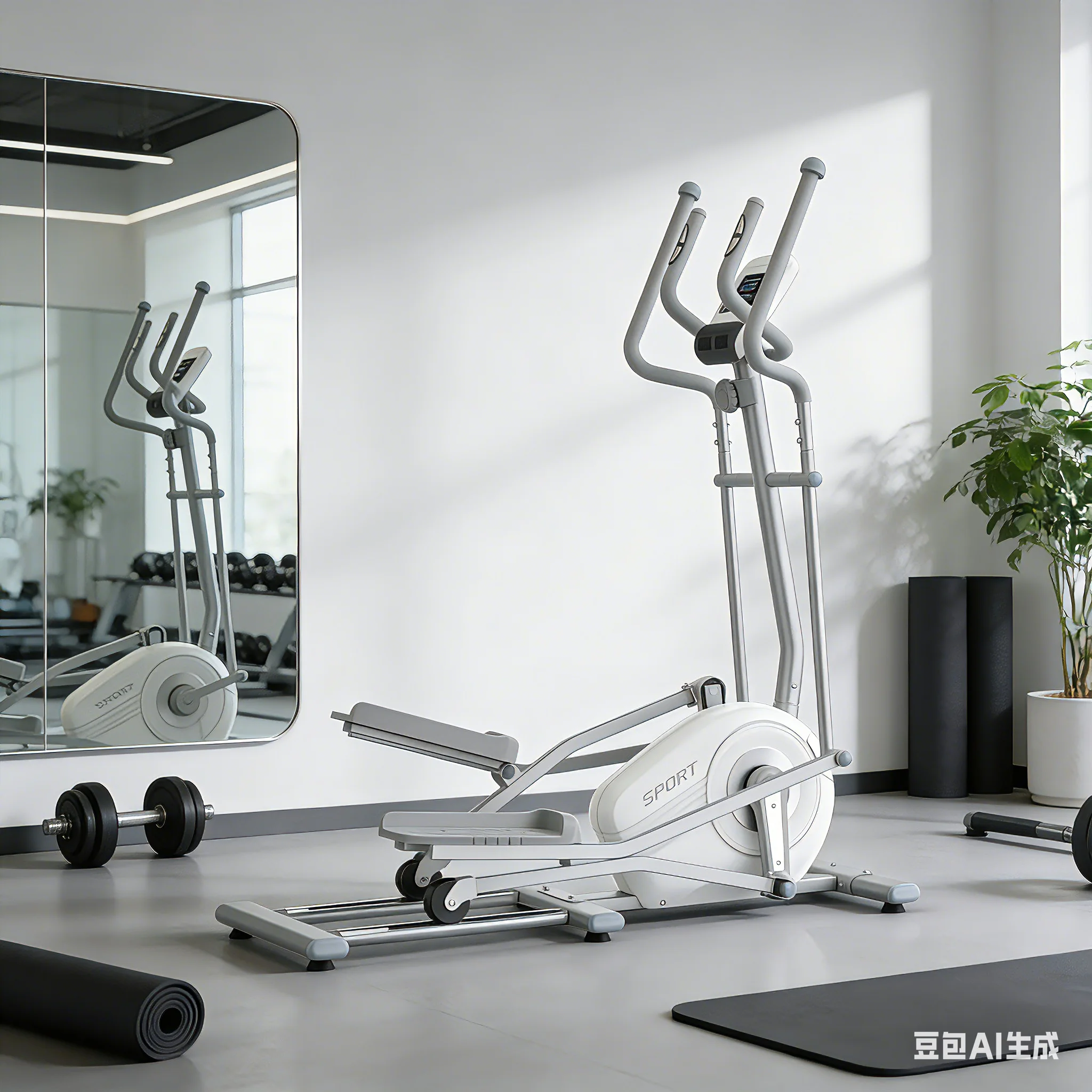 8-Level Magnetic Resistance Foldable Elliptical Machine LCD Display 120kg Load Steel Frame 2026