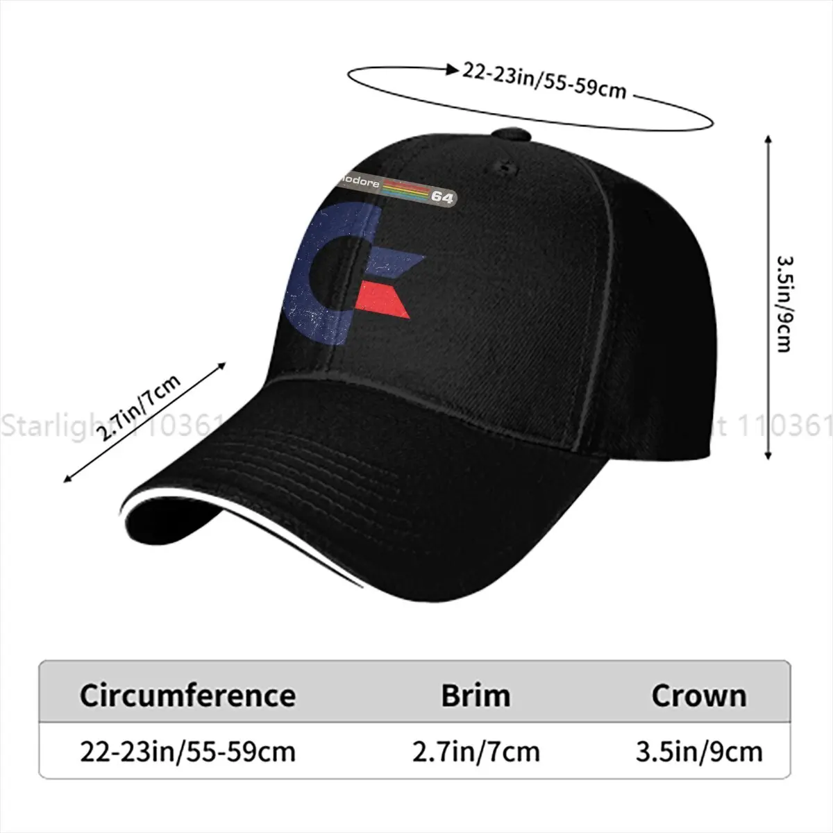 Pure Color Dad Hats 8-Bit Computer Retro Look Men's Hat Sun Visor Baseball Caps Commodore C64 Peaked Cap