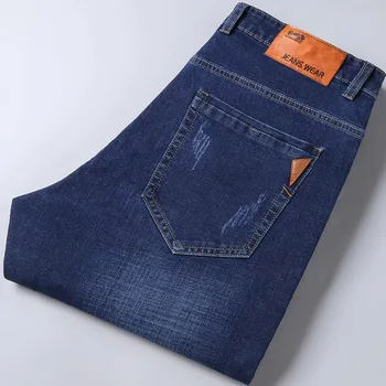 2026 NEW Men Men's Fashion Business Jeans Classic Style Casual Stretch Slim Jean Pants Male Brand Denim Trousers Black Blue Me 5