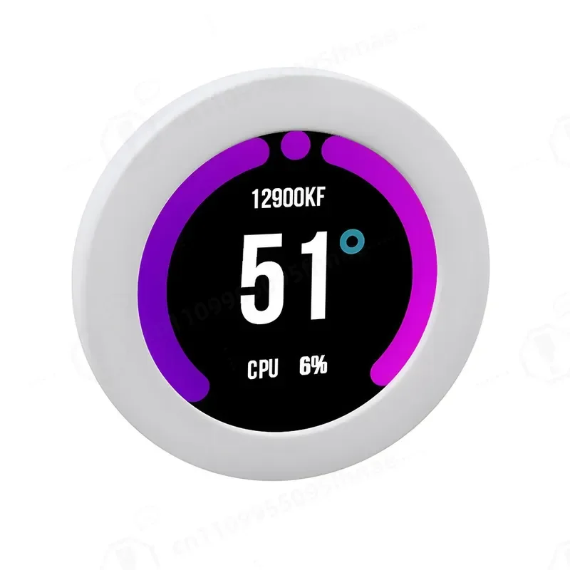 2.1-Inch Round Screen IPS Dynamic Display Temperature Small Sub-screen AIDA64 Round Display Memory 4G Water Cooling Heat