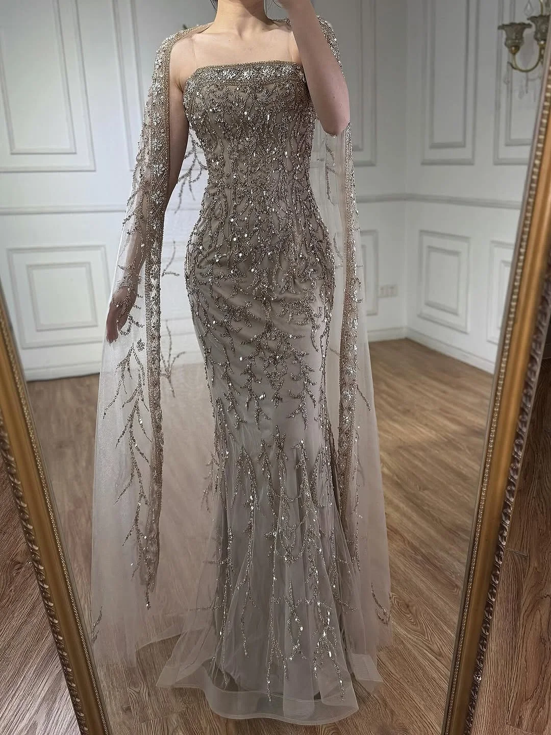 Novo design sexy luxo miçangas lantejoulas tule encantador sem alças até o chão elegante sereia noite baile de formatura vestido de festa formal