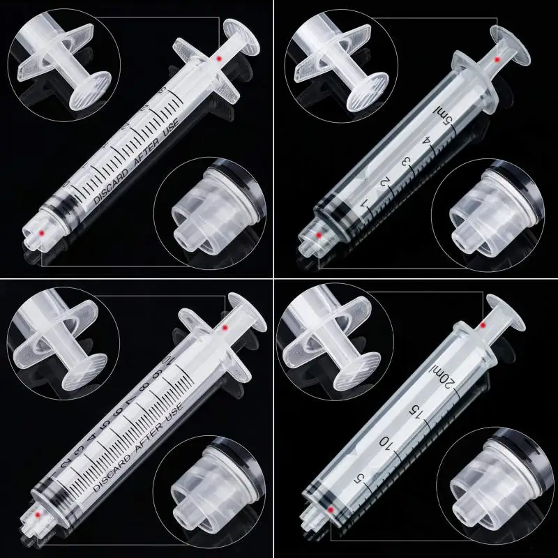 20GA Syringe Set Blunt Needle Cap Luer Anti-Slip Syringe Applicator Fill Multi-Function Measuring Tool  3-100ml