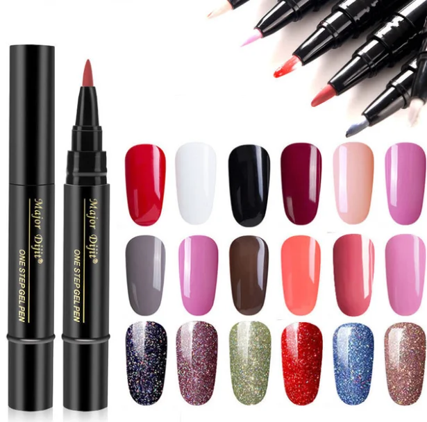 

One-step nail polish gel pen