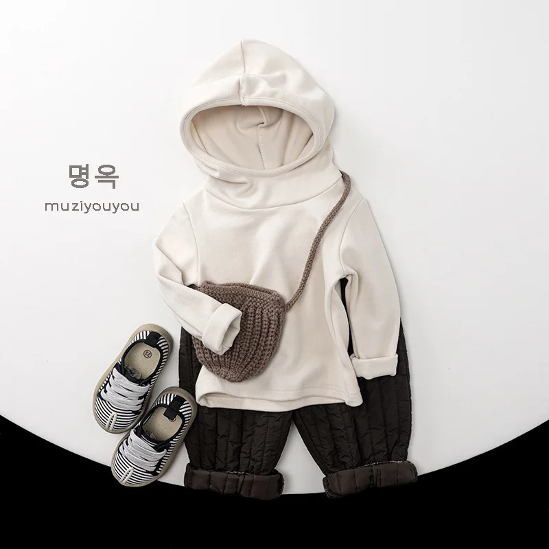 Children's Clothes Boys Light Cotton Trousers 2025 Winter New Korean Thickened Warm Baby Girl's Pants Warm Trousers