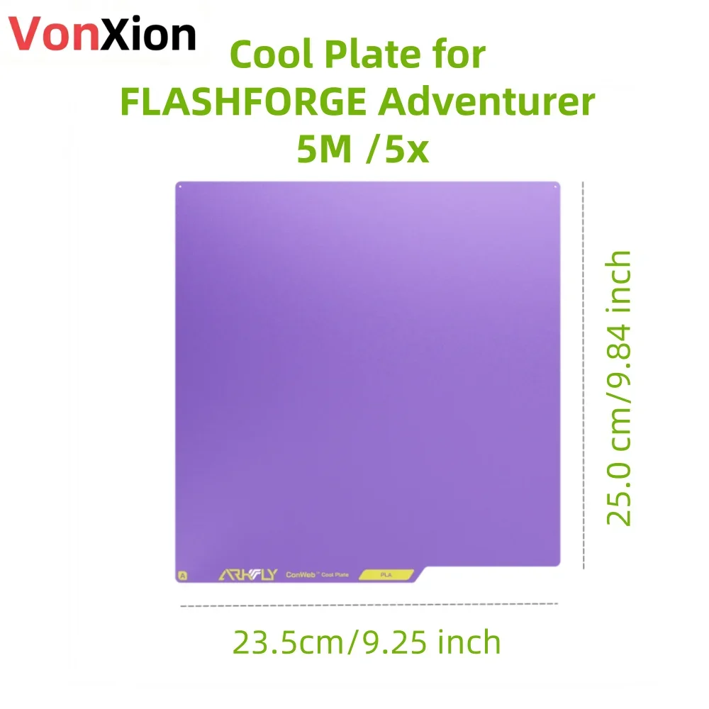 

VonXion Conweb™ Cool Plate Build Plate 235*247.5mm for For FLASHFORGE Adventurer 5M 5X Quick Release 3D Printer Accessories
