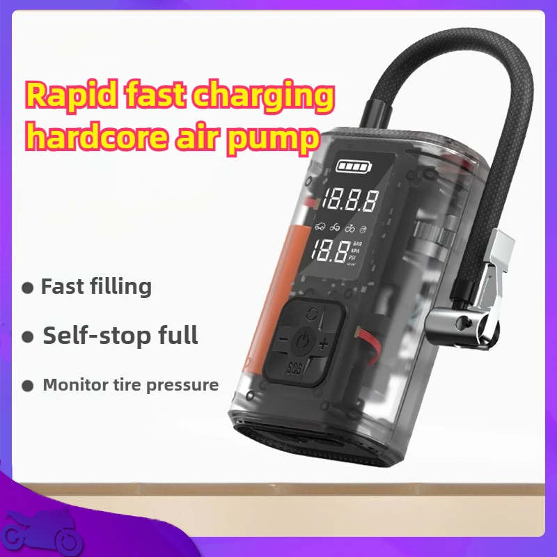 

Portable wireless electric air pump, suitable for car and bicycle tire inflators, portable tire inflation tools