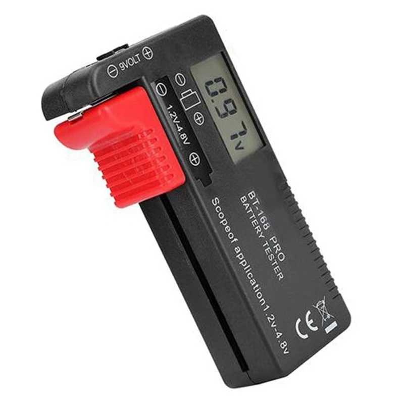 

BT-168 PRO Battery Capacity Tester Digital Battery Checker Plastic Portable Cell Tester For AA 1.5V 9V