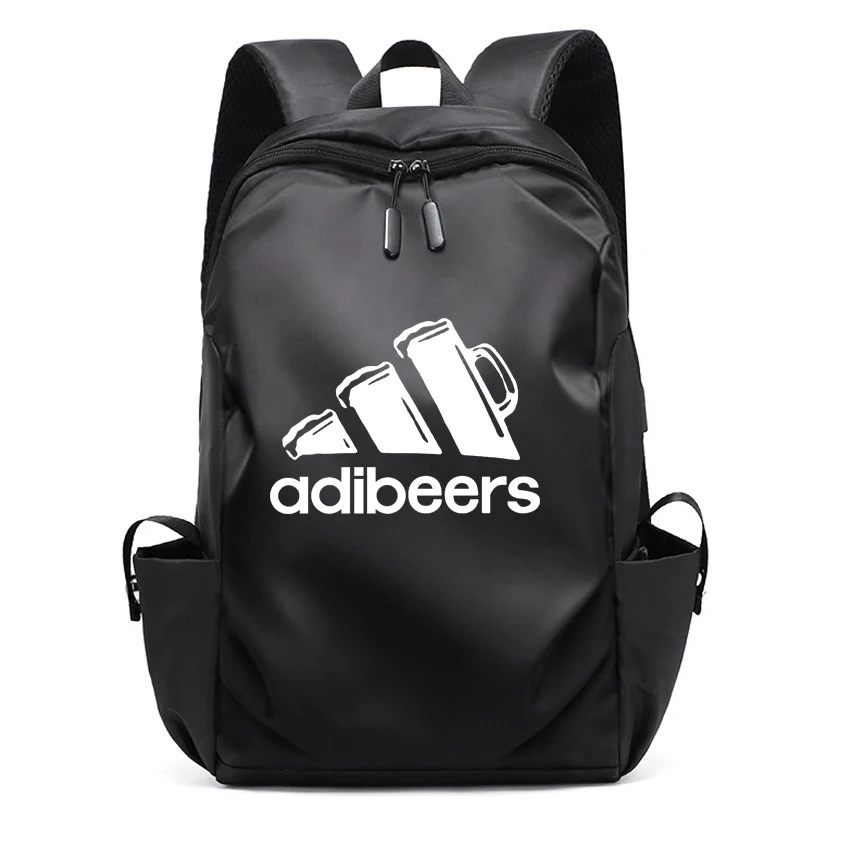 

Laptop Usb Backpack School Bag Funny Cartoon Adibeers Pattern Printed Rucksack Backbag Male Women Leisure Waterproof Backpack