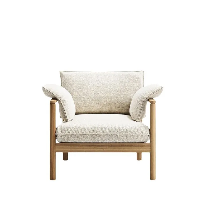 

Outdoor sofa, courtyard villa garden teak solid wood furniture, outdoor terrace leisure waterproof combination