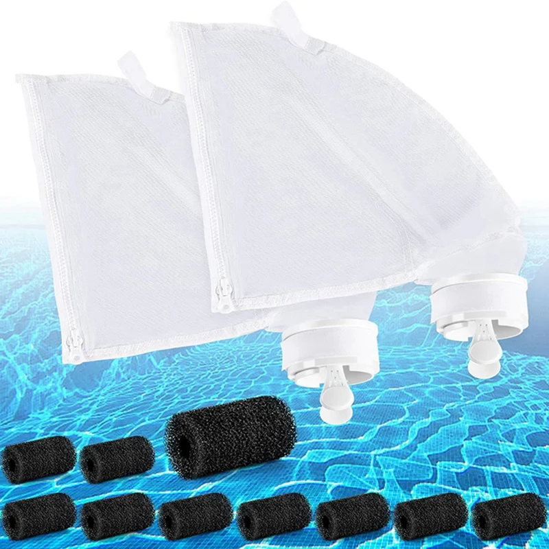 

Pool Cleaner Kit For Polaris 280 480, 2Pcs All Purpose Bag With Zipper Closure Accessories Mesh Bag And 10Pcs Scrubbers