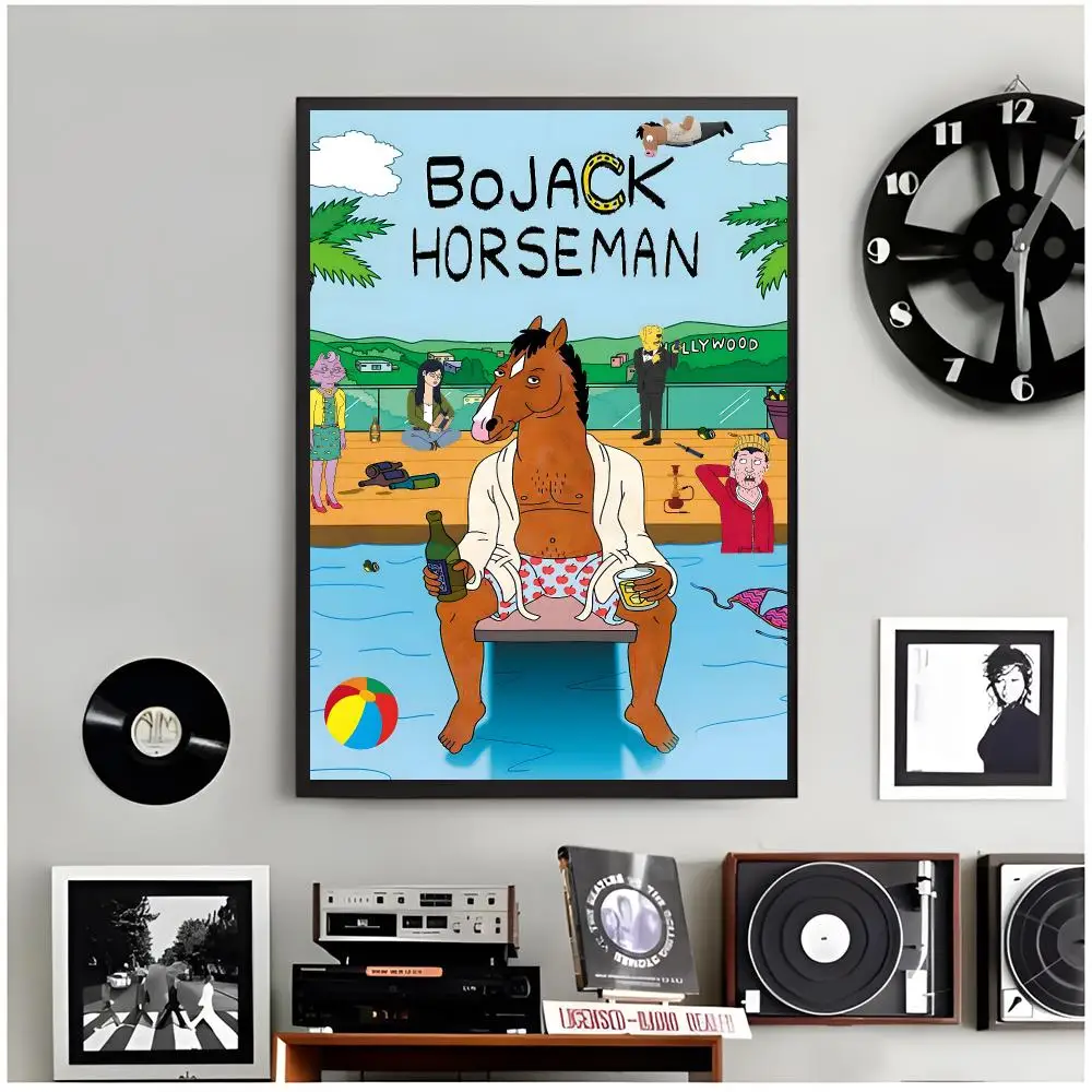 satirical animation b-boJack Horseman Poster Modern Wall Art Home Decor Living Room Decorative Print Unframed