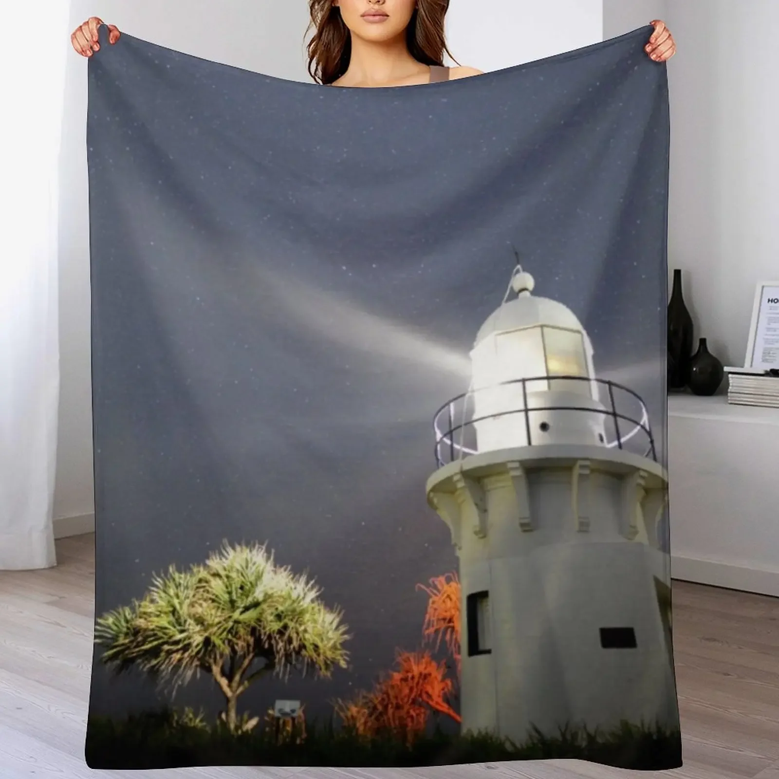 Lighting the night sky Throw Blanket Cozy Warm Blanket for Bed Room Decor