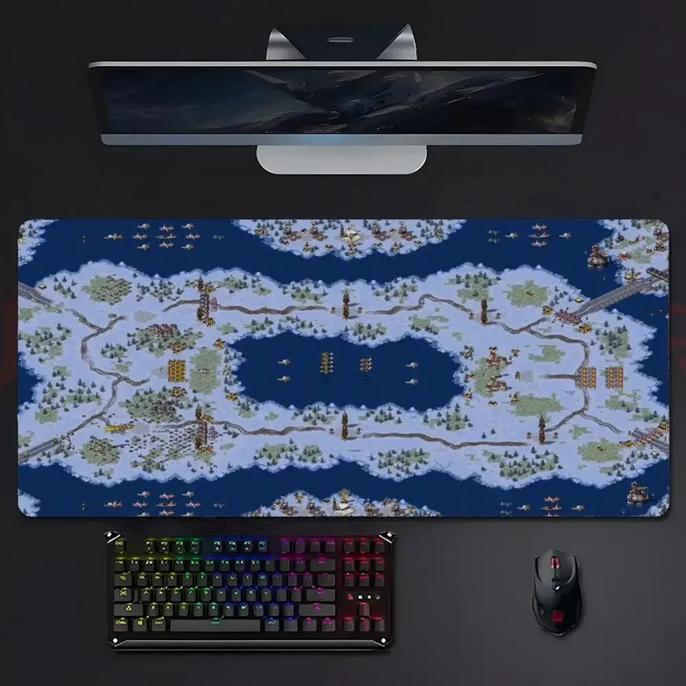 CIFBUY Command & Conquer Red Alert Strategy Game Mouse Pad, Classic Battle Map Print Non Slip Large Gaming Desk Mat