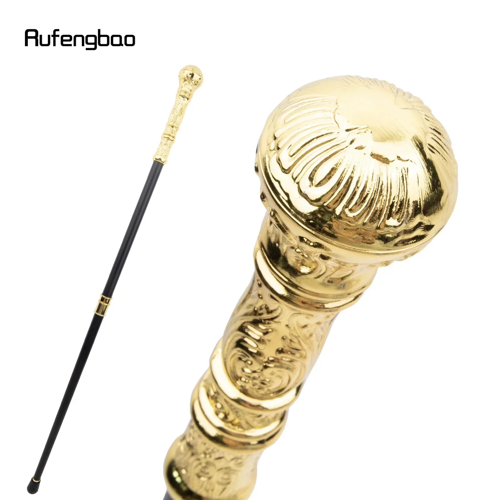 عصا عصرية بمقبض دائري ذهبي فاخر للحفلات، عصا مشي أنيقة بمقبض كروسير 93 سم