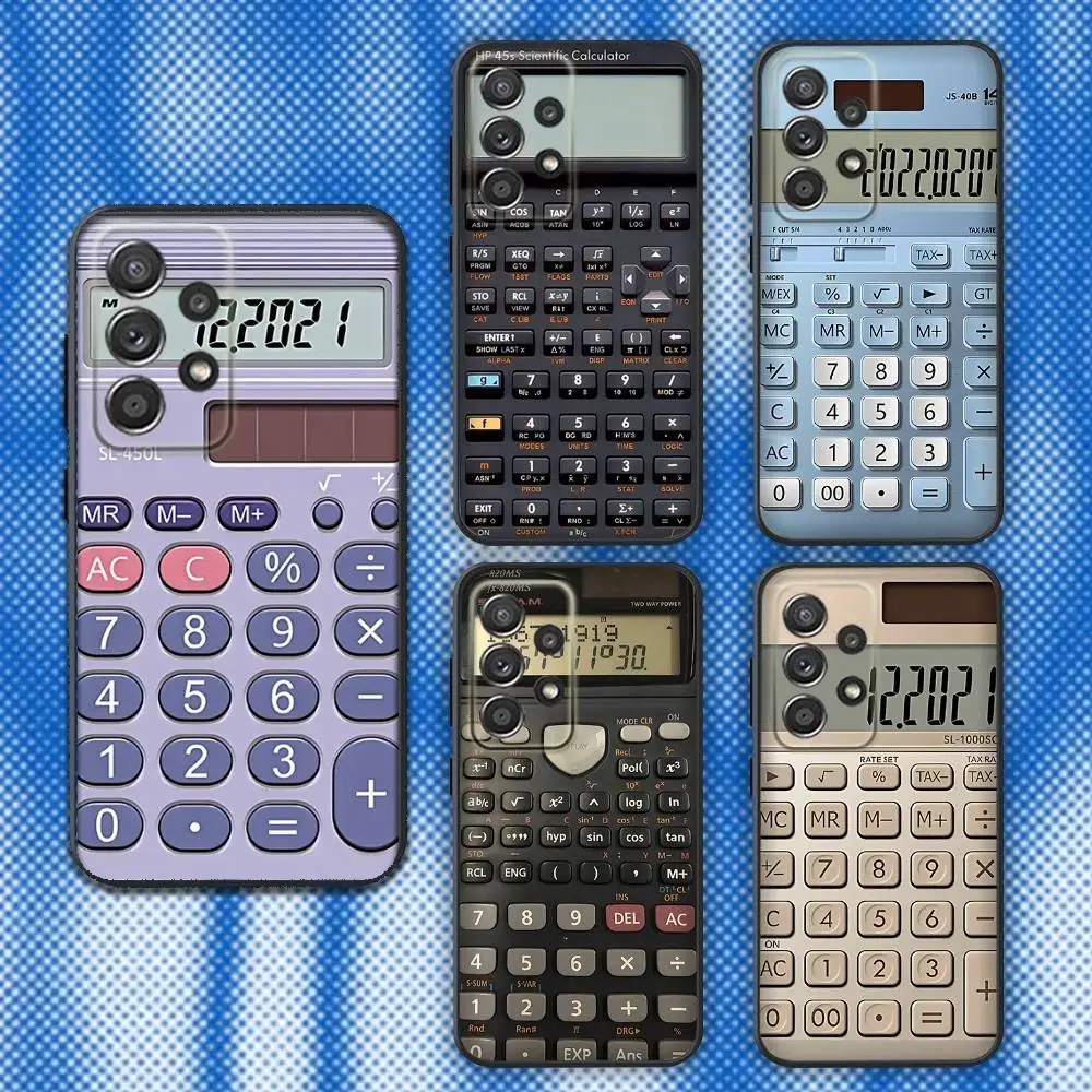 

Retro Peculiar Funny Calculator Phone Case For Samsung S25,S24,S21,S22,S23,S30,Ultra,S20,Plus,Fe,Lite,Note,10,9,5G Black Cover