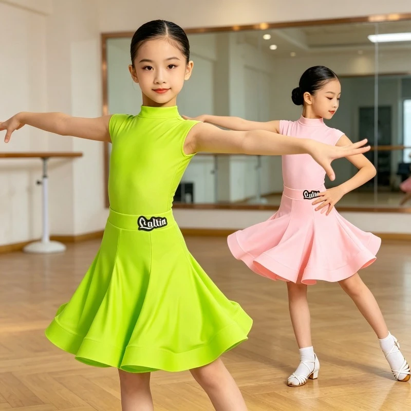 

Girls Professional Latin Dance Dress Ballroom Rumba Cha Cha Samba Practice & Performance Costume Latin Dance Dress Girl Zym