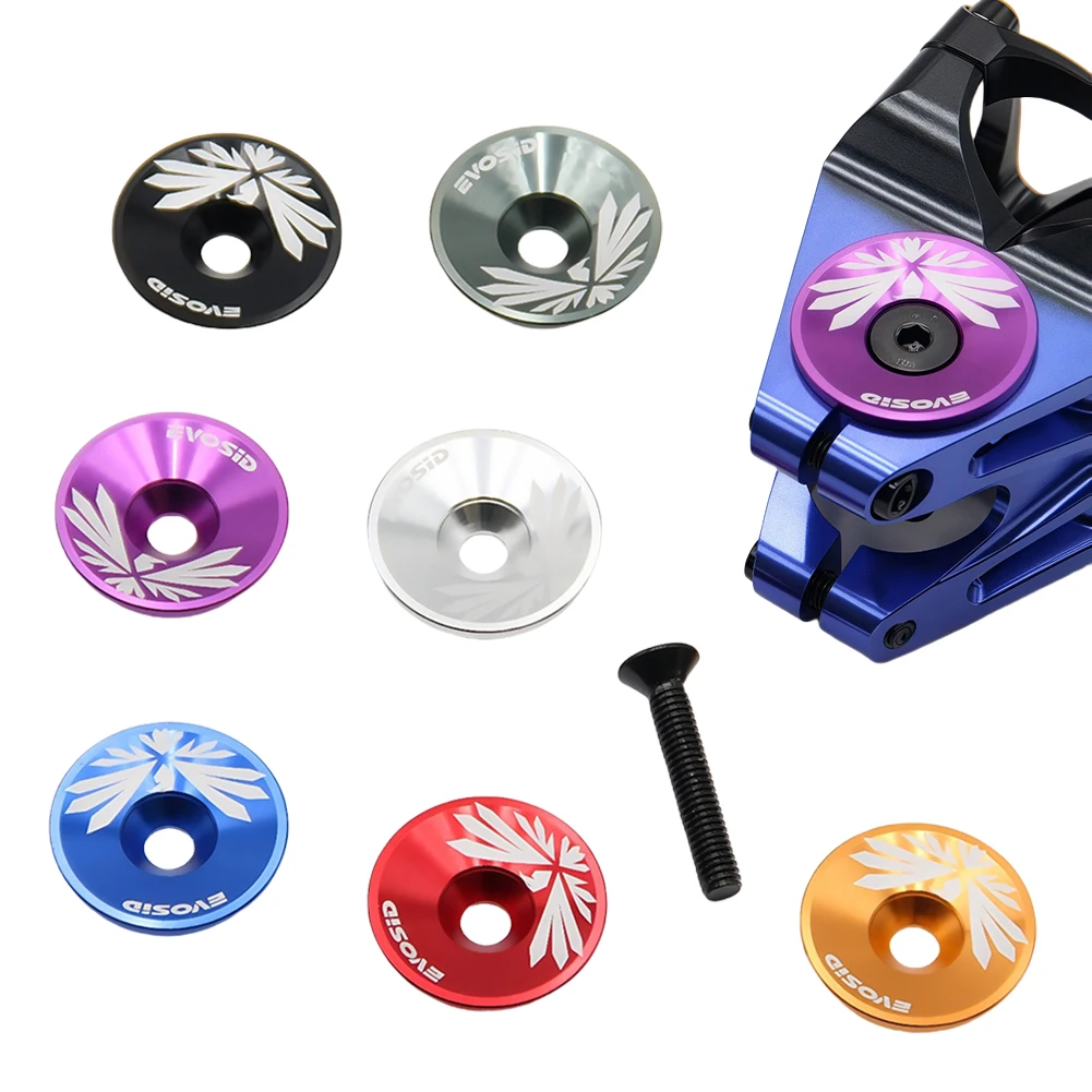 

Bicycle Headset Cap with Screw MTB Road Bike Stem Headset Top Cap Cover Bike Stem Cover for Fork Head Tube Cycling Accessories