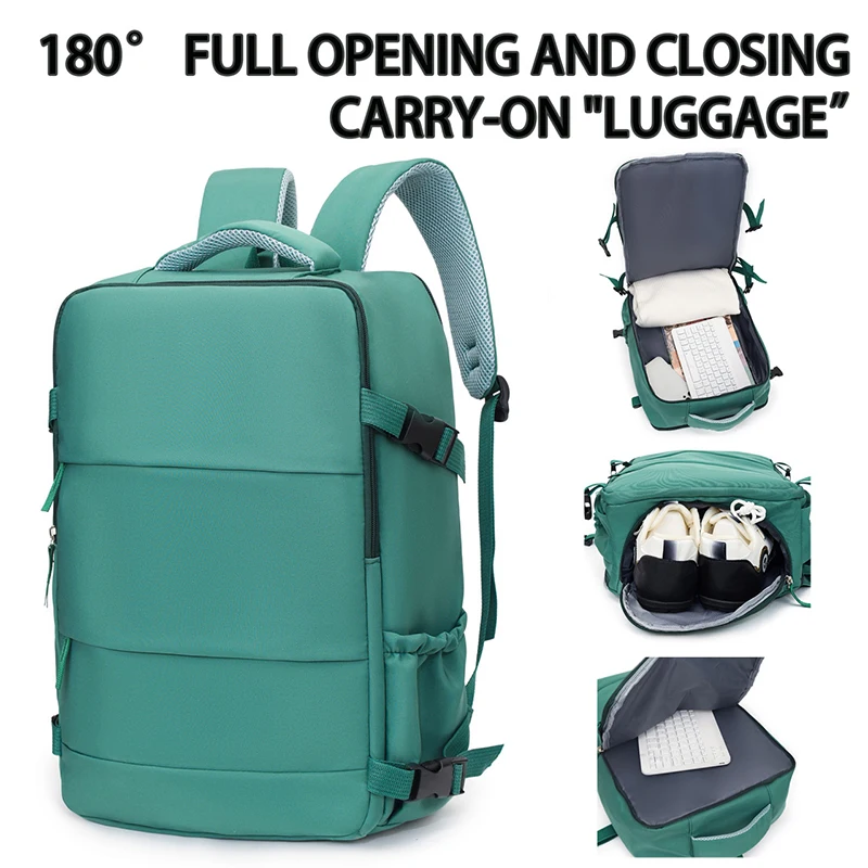 Mochila de viaje Buylor para mujer, mochila de cabina de avión, equipaje de mano, mochila para ordenador portátil de 14 pulgadas, mochila escolar informal