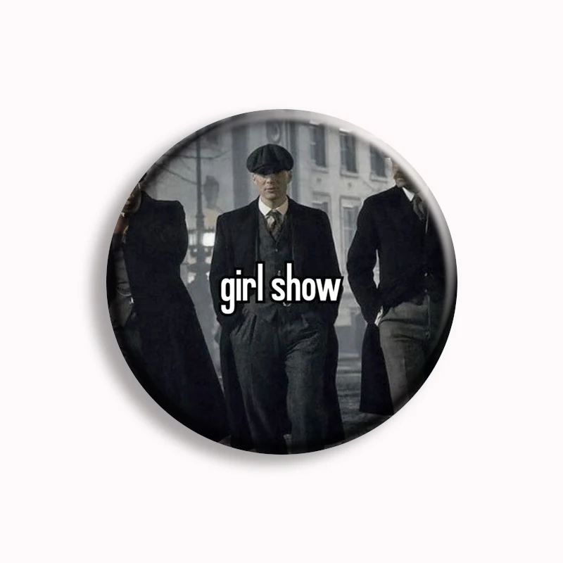 By Order Of The Peaky Blinders Button Pin Pink Bow I Love Cillian Murphy Kawaii Brooch Badge Bag Decor Fans Collect Gift